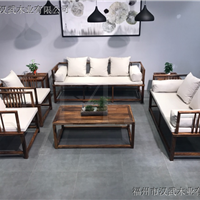 中式实木客厅组合沙发